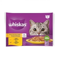 تصویر  پوچ Whiskas مدل multi pack تهیه شده از گوشت بوقلمون و مرغ مخصوص گربه بالغ - 85 * 4 گرم